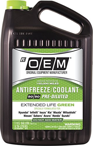 Recochem OEM Asian Vehicles Premium Antifreeze 50/50 Extended Life Coolant Green, 1 Gallon, 1 Pack