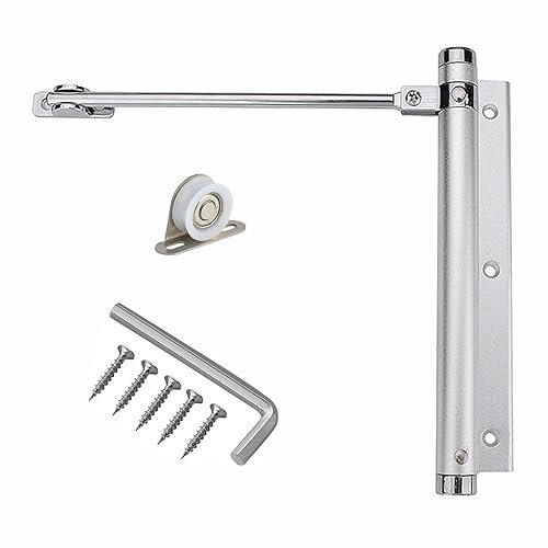 YUOIP® Chiudiporta a molla regolabile automatico,Corpo in lega di alluminio,Facile da installare,Staffa cuscinetto,per casa e ufficio 45kg (1 Pezzi)