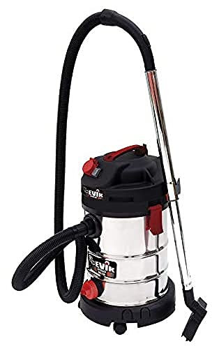 Cevik Aspirador eléctrico Industrial.1400 W. 30 lt. Contenedor Acero INOX. Accesorios incluidos. Tele comandado 30 litros 1400W PRO30XTE, Metal, Negro, 0