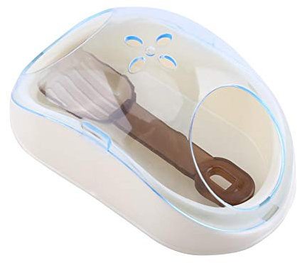 Hamster-Sandbad aus Kunststoff für kleine Haustiere, Sandkasten für Hamster, Sauna, WC, Badewanne mit Schaufel für Chinchilla, goldene Bären, Blau