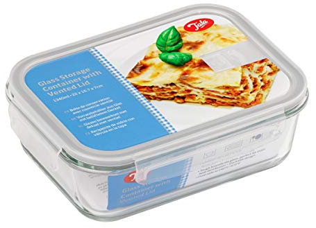 Tala 1.336L Cook and Store Baking Dish Glass Ovenproof Roasting Dish with Vented Airtight Snap Lock Lid, Oven-Safe Baking Dish Microwave, Fridge, Freezer and Dishwasher Safe