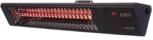 SUNRED Wandheizstrahler (Royal Dark Wall 2500), schwarz
