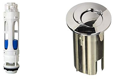 Roca AH0003400R - Kit Mecanismo Descar. D2_D Nr Recambio - Colleción De Baño - Porcelana - Mecanismos + AH0001700R - Pulsador Doble largo nuevo