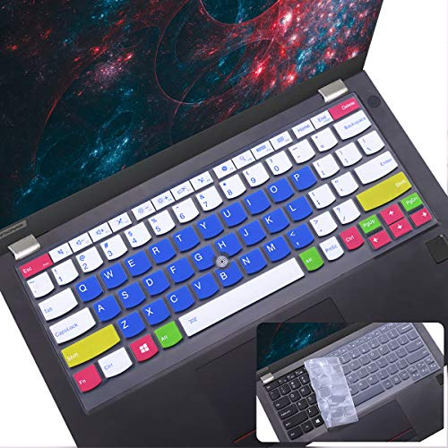 i-Tensodo-Tastatur-Abdeckung für Lenovo Thinkpad 370 X380 X390 X395 Yoga, X13 L13, ThinkPad X230S X240 X240S X250 X260 X270 X280 13,3 Zoll Laptop-Tastaturabdeckung, Candyblue + Transparent.