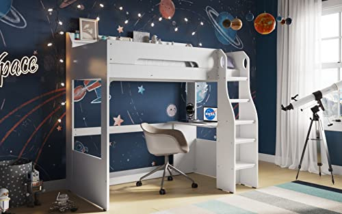 Flair Cosmic High Sleeper Frame - White