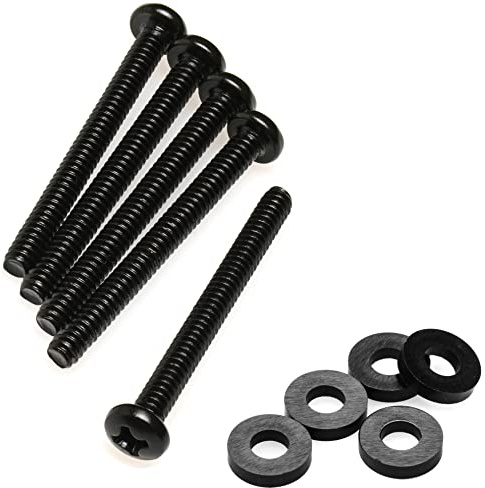CRJ 6-32 UNC Extra Long 1-3/8 (34mm) Computer Radiator Fans Screws Set for 25mm and 30mm Fans - 20 Screws and 20 Washers