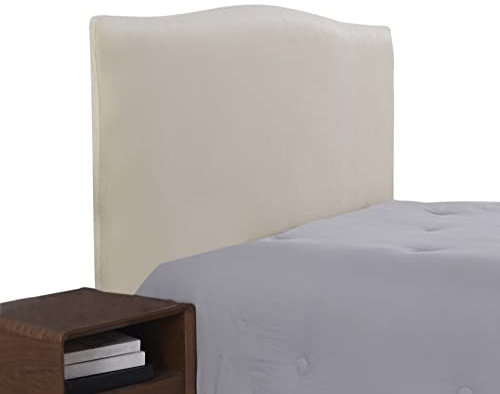 DEZYPZAM Weicher Strecken Samtstoff Staubdicht, für gepolsterte Schlafzimmer Kopfteil, Samt Stoff, Bett Kopfteil Bezug (Beige,220cm(210-240cm))