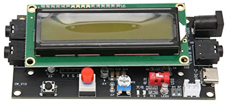 Ham Radio CW Decodificador, 500mA DC7 a 12V Pantalla LED Morse Code Reader Traductor, Recargable, Soporte Tipo C 5V 3.7V Batería de Litio Fuente de Alimentación