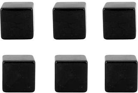Blocchi di dadi vergini a 6 facce da 30 mm blocchi di dadi per fai da te in plastica (nero)