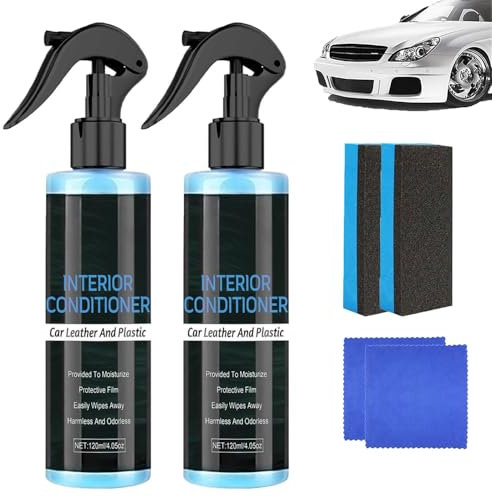 RWRAPS 2 Stück Lederpflege-Reparaturspray und -Reiniger,Auto-Lederpflege-Reparaturspray,Lederreiniger für den Autoinnenraum