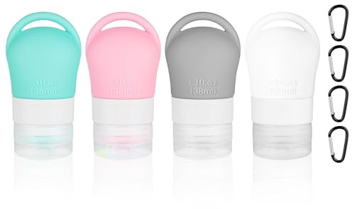 Flintronic Flacons de Voyage en Silicone, Bouteilles Étanches pour Articles de Toilette en Silicone