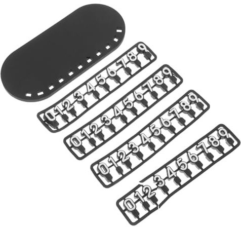 TOPPERFUN Temporary Parking Card Plate Secure Base Vehicle Number Display High Visibility Creative Design for Cars Dashboard Easy Installation Auto Parking