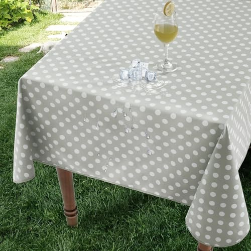 Romanstile Tischdecke 80 x 80 cm Outdoor Wetterfest klein Wachstuchtischdecke Grau,PVC Tischdecken Mitteldecke wasserdicht quadratisch für Garten,Terrasse,Esstisch,Balkon,Party,Geburtstag,Kinderzimmer