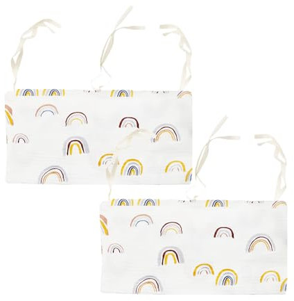 HUATEEN Babybett Organizer,2 Stück Hängend Baby Kinderzimmer Organizer Babybett Aufbewahrungstasche Windeln Verstellbarer Kinderzimmer Hängender Bett Organizer zum Einhängen Aufhängen