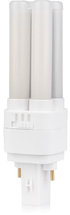 Bright Source LED PL-S Retrofit Compact Bulb, CFL Replacement, G23 2-pin Socket Base, 6W, 720lm, IP44, 3CCT Adjustable Light Colour 3000K 4000K 6000K, for Direct Mains Installation Only