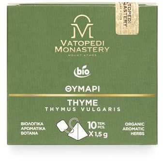 Tisana di Timo Biologico con Erbe Aromatiche Bio dal Monte Athos (Thymus Vulgaris) - 15g
