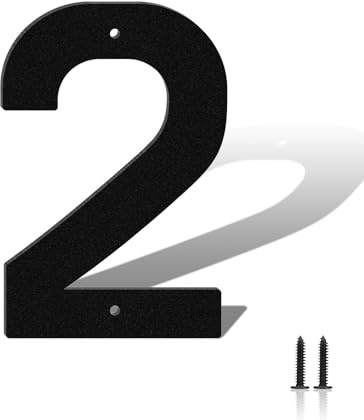 Höhe 40cm Hausnummer,wetterfest pulverbeschichtete Türnummer,Hausnummernschild aus massivem Stahl,schwarz lackierte Hausnummer für Ladenbeschilderung,Briefkasten,Garten,Hotel(2)
