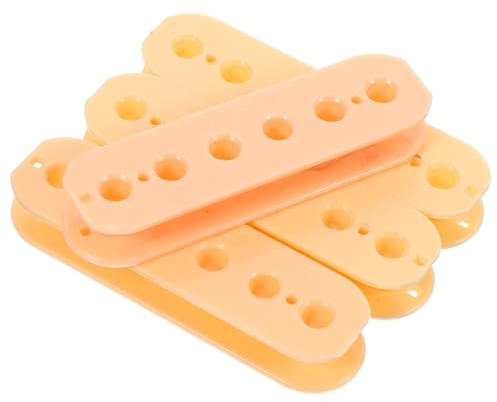 4 Stück Humbucker Abdeckung Gb802a 50 52mm für E-gitarre Selbstgemacht | Kunststoff, Gelb, Elegant, Leicht zu Tragen, Feine Verarbeitung, für Gitarristen und Luthiers