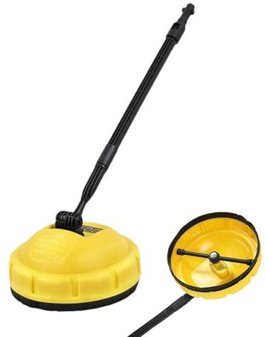 Brosse De Nettoyage pour Surfaces – Brosse Autolaveuse Haute Pression, Brosse Rotative Multi-Surfaces À Long Manche | Outil De Nettoyage Rapide pour Carrelage De Salle De Bain, Garage, Terrass