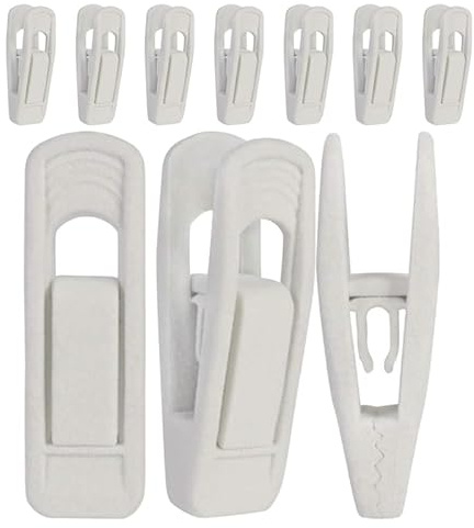 Hemobllo Kleiderbügel Clips Beflockt 10 Stück Samtclips Hosenbügelclip Rockbügelclips Anti-Rutsch Klammern Für Kleiderschrank Organisation Und Haushalt