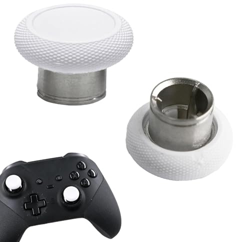 Elite Lot de 2 joysticks courts à 2 cœurs pour manette Xbox Elite 2 Core, Elite Series 2, manettes analogiques magnétiques courtes et concaves pour Xbox Elite Series 2 Core hauteur standard (blanc)
