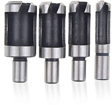 4 Stück Holzdübel-Zapfenbohrer 8 mm Schaft Korkbohrer Dübelschneider Bohrer Bohrloch Holzzapfenbohrer Lochsäge Praktisch