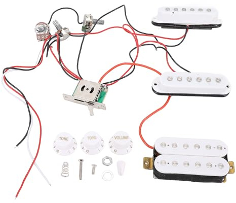 POENVFPO SSH -Pickup -Set, Hohe Empfindlichkeit Single Coil Humbucker Pickups, Tonvolumenschaltungen für E -Gitarre