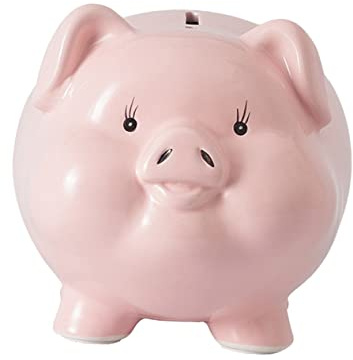 WEKAMOS Hucha Cerámica De Dibujos Animados Alcancía De Cerdo Creativa Contenedor De Dinero para Ahorrar Amigos Color Clásico