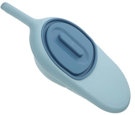 WEKAMOS Bassin De Lit Anti-déversement Avec Couvercle En Polypropylène Bleu Ciel Confortable Pour Patients Alités, Femmes Enceintes, Usage Hospitalier Et Domicile