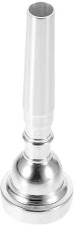 Abaodam Boquilla de Trompeta Chapada Plata para Principiantes y Profesionales Accesorio Práctico para Práctica Musical Diseño Pulido y Duradero Fácil de Limpiar Mejora Sonido
