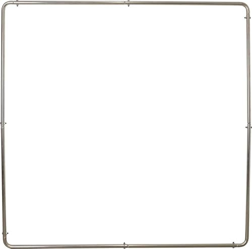 Kerbl Rahmen für Futtersparnetz (Bausatz, für quadr. Großraufen 181 cm, ideal für eine effizientere Fütterung, Stangendurchmesser: 27 mm, aus Metall, ohne Netz, Heuraufe, Futterraufe) 291344