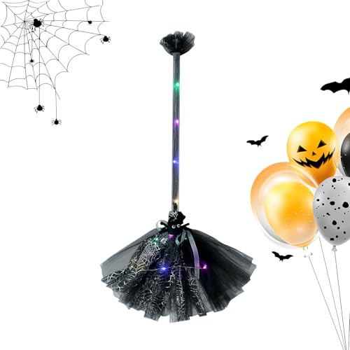 Genérico LED kvast: Halloween Glänsande Kostym Tillbehör, PVC Handhållen Cosplay Tillbehör För Flickor, Tonåringar Och Vuxna, Realistisk Upplyst Kvast För Fester, Scenario, Cas