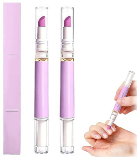 Stylo vernis à ongles 2 pièces - Nail polish pen 3-en-1, stylo cuticules avec dissolvant, pour manucure facile