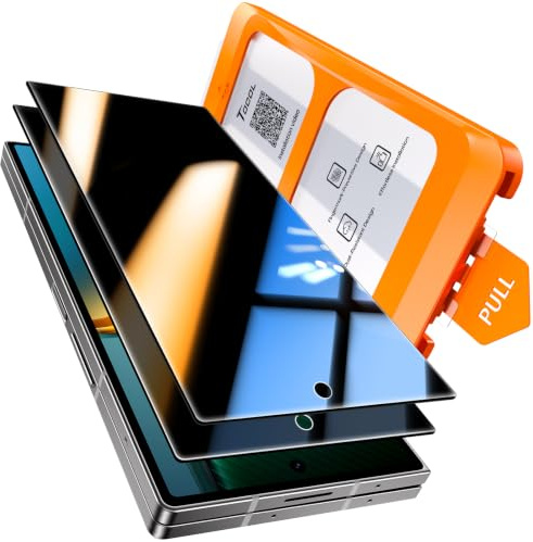 TOCOL Privat Skärmskydd för Samsung Galaxy Z Fold 8 | Enkel Installation, 25° Integritetsskydd, Dataskydd, Härdat Glas 9H+, Militärklassat 8 fots Skydd, Reptålig, 2 Stycken