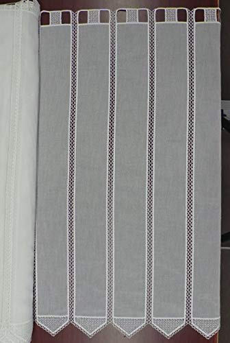TEXTIL ITANA Visillo HOLANDES Cortina Cafe Guipure Lisa Ibiza Color Crudo Palas 10,5CM (Alto 152 CM X 10,5CM)