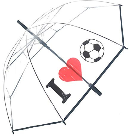Happy Rain Regenschirm Golf I Love Football rechts