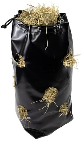Dönges Haybag Heubeutel Heunetz Heusack Heutasche Futterbeutel mit 8 cm Löchern Rauhfutterbehälter Beschäftigungssack Aufbewahrungsbeutel ca. 9 kg Füllmenge