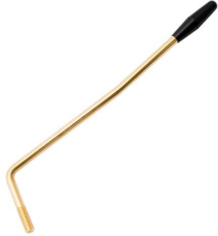 Musiclily Ultra M6 Threaded-in Tremolo Arm Whammy Bar, Gold | Stainless Steel, 6mm Vibrato Arm, for Squier Strat Style Electric Guitar