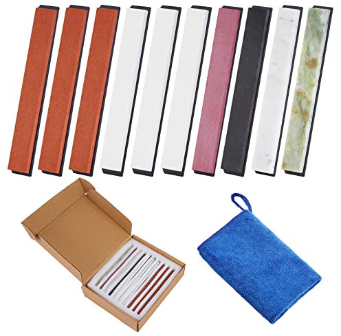 IMAGE 10 pietre per affilare coltelli, 180, 400, 800, 1500, 2000, 3000, 4000, 6000, 8000, 10000, affilatore per coltelli