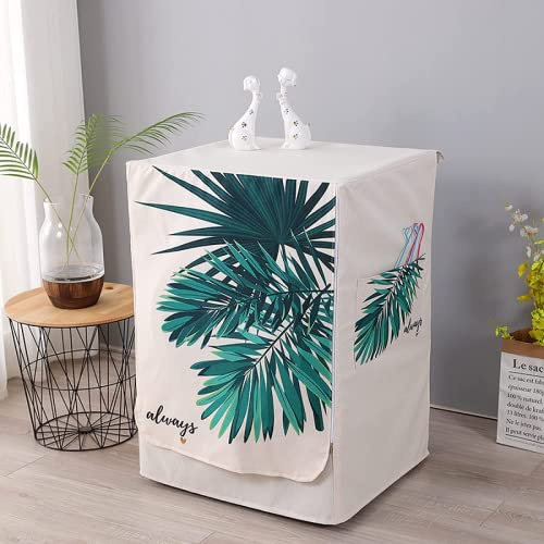 BaoT8YLu Waschmaschinenabdeckung, waschmaschinenbezug,automatische Waschtrocknerabdeckung zum Schutz der Frontlader-Waschmaschine(Palm Leaf,L Size 60 * 60 * 85cm)