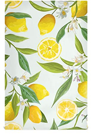 RPLIFE Floral Pattern Lemon Fruits Dishcloths for Kitchen, Absorbent Dish Towels for Kitchen Kitchen Towels in Bulk Cute Dish Towels