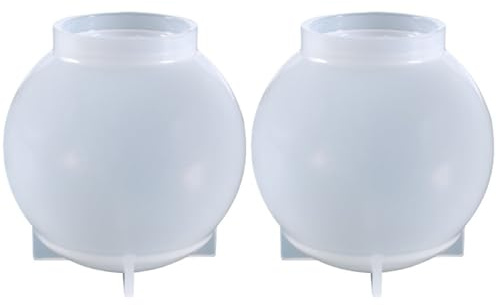 jojofuny Lot de 2 moules en silicone en forme de boule de cristal de 8 cm pour résine époxy, moule rond en résine époxy pour bricolage, art, bougies, fabrication de savon - Moule à couler en forme de