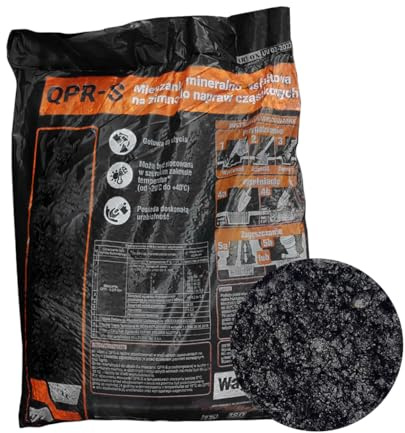 Budomex Bis asphalte à froid, mélange minéral-asphalte, pour la réparation des chaussées, 25 kg