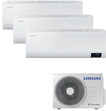 SAMSUNG LUZON CONDIZIONATORE AJ052TXJ3KG TRIAL SPLIT 7000+9000+9000 BTU R32 19DB A++