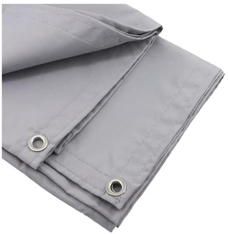 YXINAER Seitenmarkise Ausziehbar 300D wasserdichter Zaun Segel Balkon Geländer Sichtschutz Terrasse Windschutz(Gray-50CM,0.6x5m)