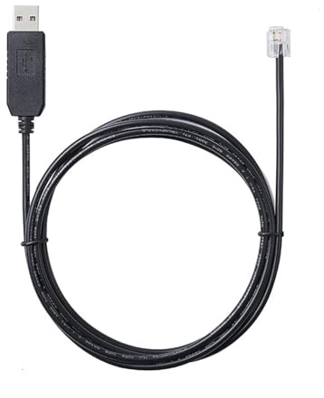 Hwmsza TS2400 LP18-48100 LifePO4 Console Communication Cable CP2102 USB RS232 to RJ11 6P4C Serial Cable(1.8M)