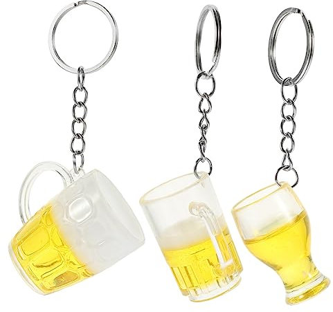 OFFSCH Bierbecher Schlüsselanhänger Aus Legierung Und Abs-material Praktisch Und Langlebig Als Anhänger Für Taschen Und Rucksäcke