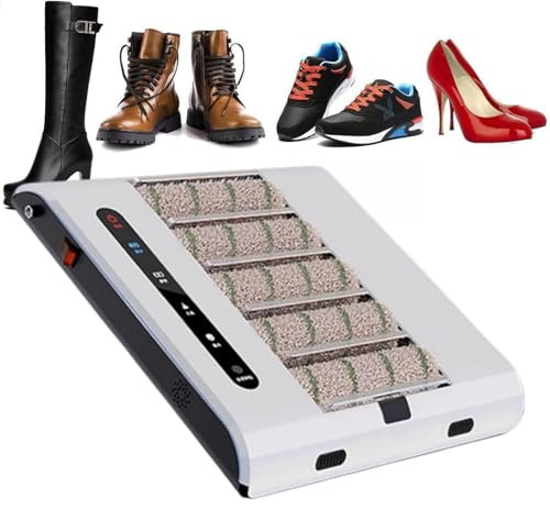 LFfwynog Cireuse à Chaussures à Induction Automatique Rechargeable, Nettoyeur de Semelles de Chaussures sans Eau, polisseuse frotter + Aspirer 2 en 1 avec capteur Automatique 260 TR/Min 1000 Pa