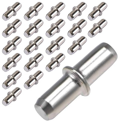 20 Pezzi Perni per Mensole,Reggi Mensola Armadio Reggi Mensole Supporto Cilindrico,Accessori di Supporto Perni di Supporti per Mensole per Mobili da Cucina,Mensola Legno Librerie-5x16mm