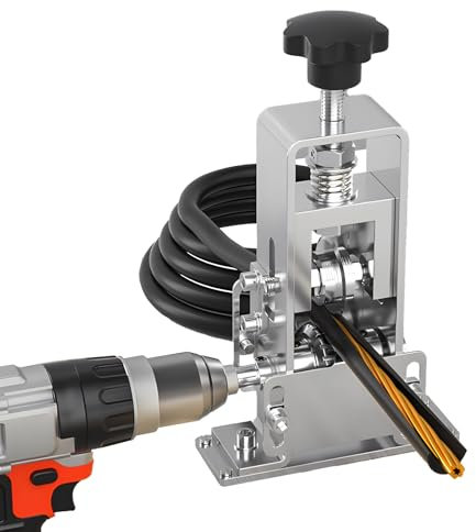 SAMLOO Wire Stripper Machine for Power Drill, Silver, Metal, 0.04-1 Scrap Wire Stripping Tool